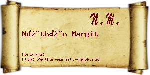 Náthán Margit névjegykártya
