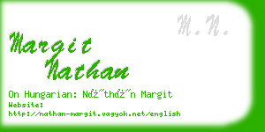 margit nathan business card